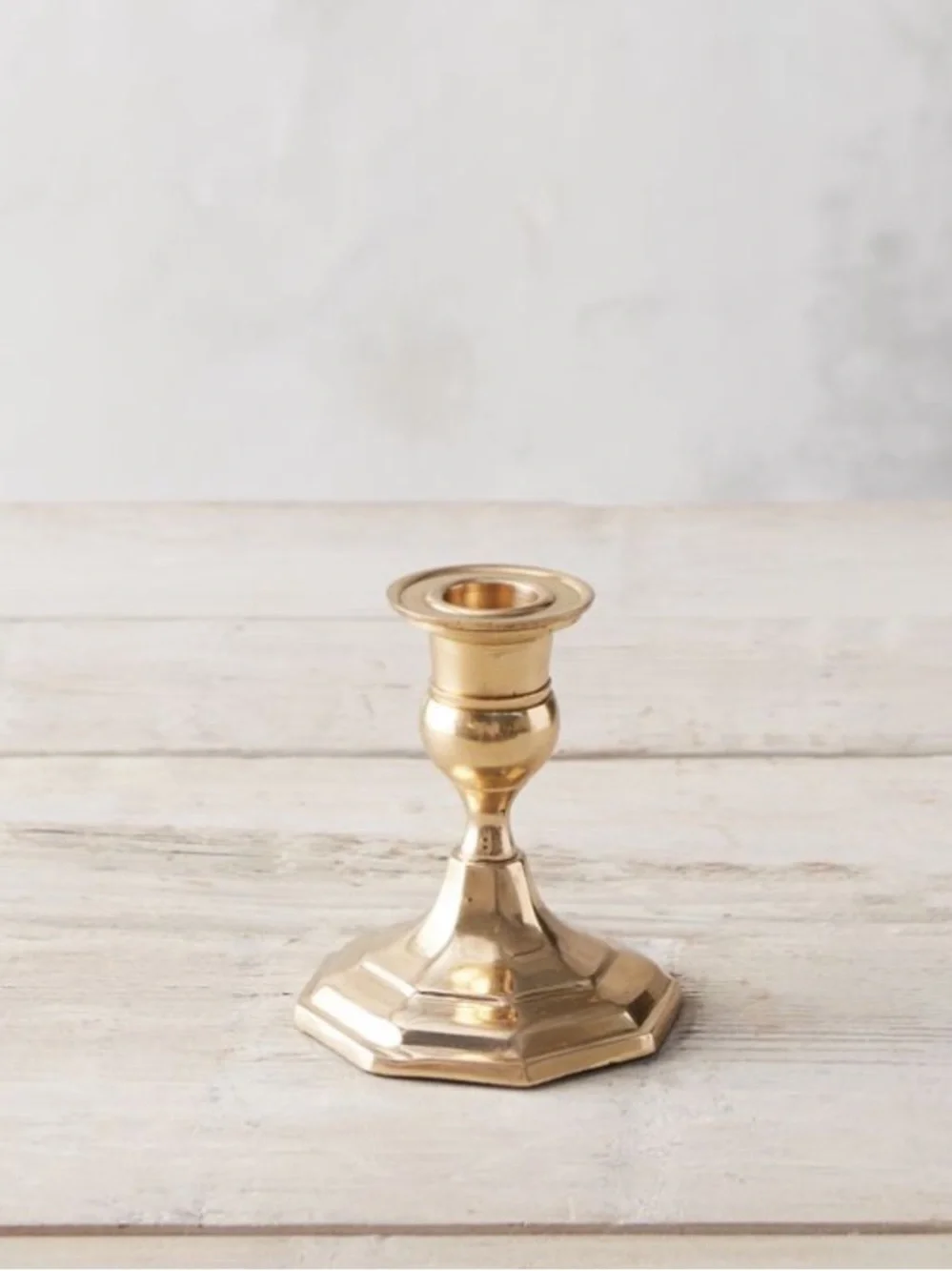 NWT Anthropologie Antiqued Brass Candlestick